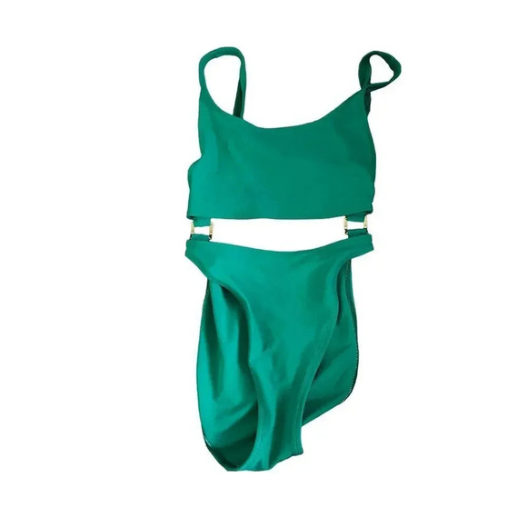 Anne Cole Women's Green Bikini Push Up Two Piece Swimsuits Size Plus 14 - Picture 3 of 5